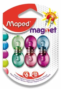 Maped starke Magnete - Durchmesser 13 mm - Farbmix, 6 Stück